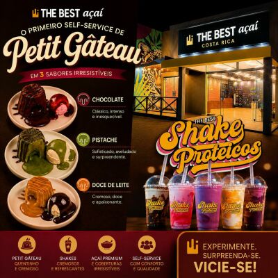 Imagem da notícia The Best Açaí estreia self-service de Petit Gâteau e lança shakes proteicos em Costa Rica